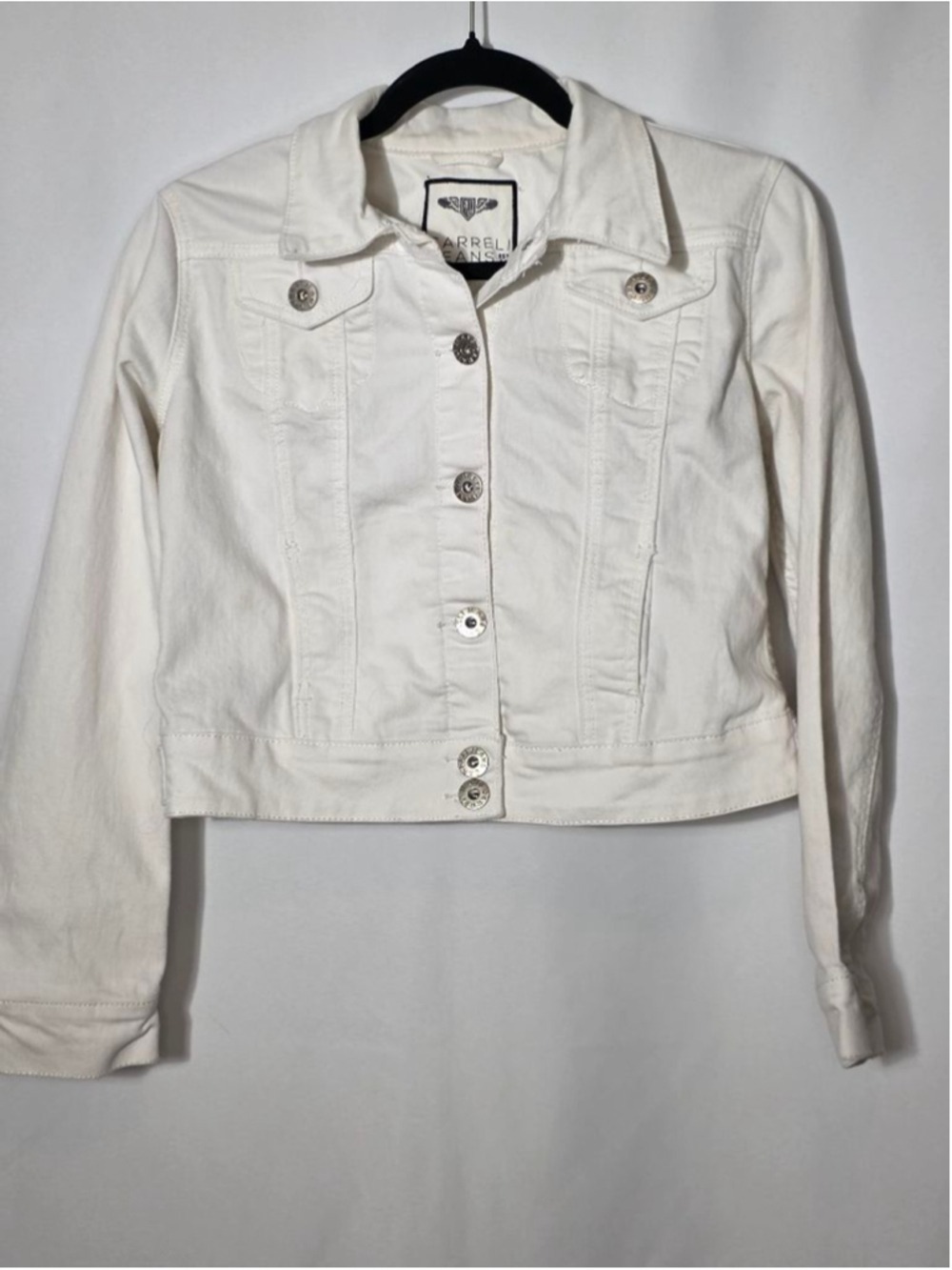 CARRELLI JEANS White Denim Jacket Large
